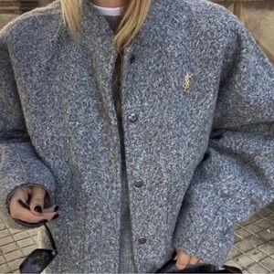 Zara oversized wool bomber